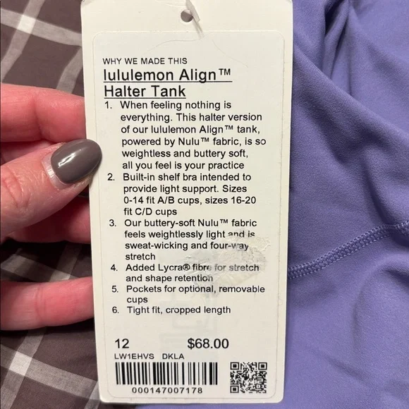 BNWT lululemon align halter tank - Picture 5 of 5